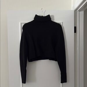 Black Turtleneck Cropped Sweater from ZARA